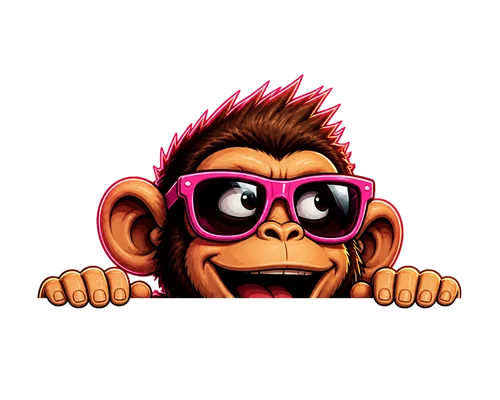 Billboard Monkey mascot peeking over the footer
