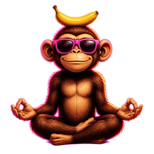 Billboard Monkey mascot sitting calmly, introducing the ordering process